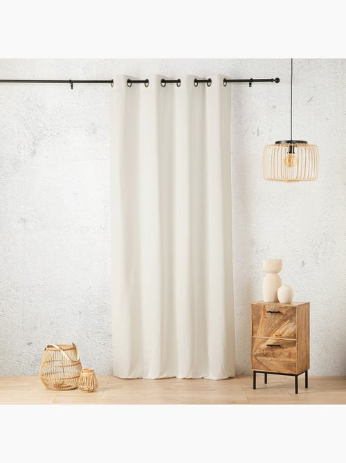 Cortina de lino con ojales - Kiabi