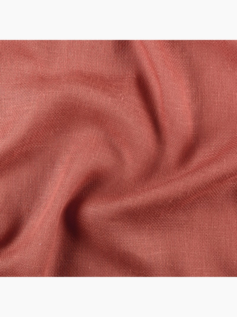 Cortina de malla con ojales de satén de polilina Naranja coral - Kiabi