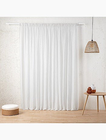 Cortina de malla de gasa de polilina con trenzado fruncido