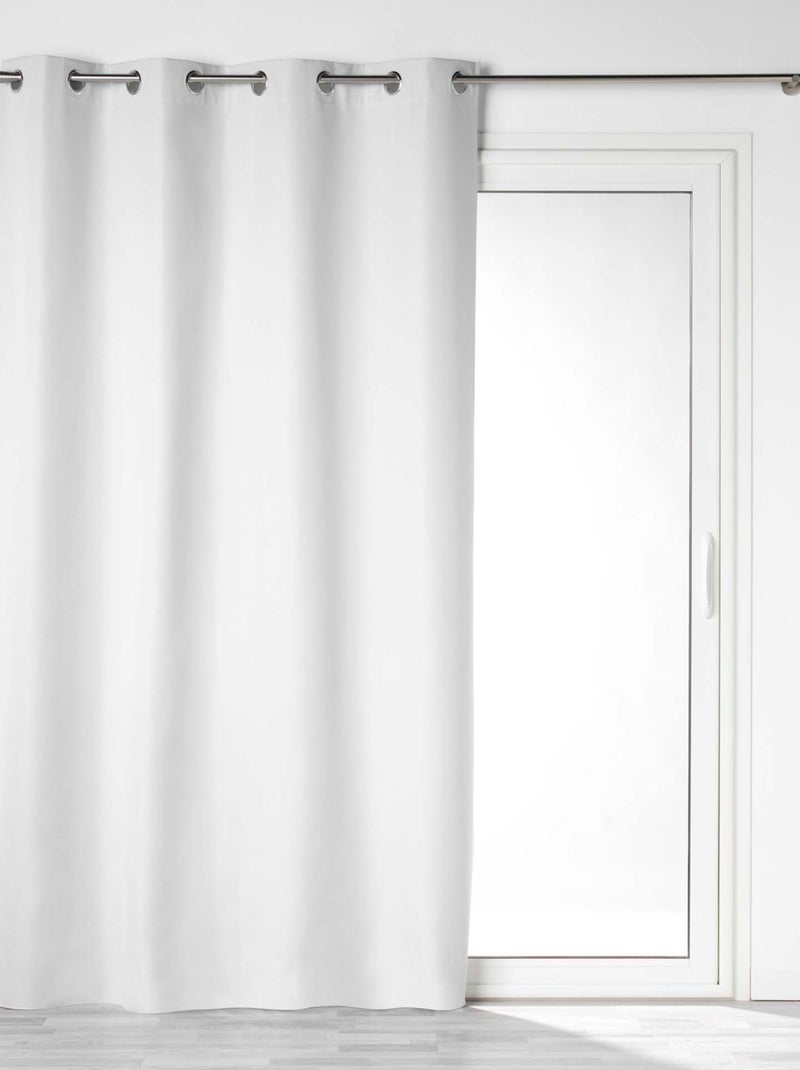 Cortina de microfibra 100% opaca Blanco - Kiabi