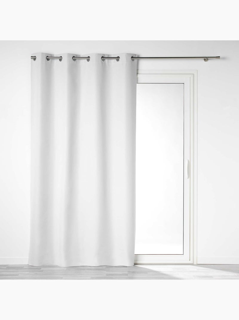 Cortina de microfibra 100% opaca Blanco - Kiabi