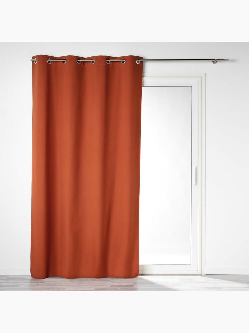 Cortina de microfibra 100% opaca Terracota - Kiabi