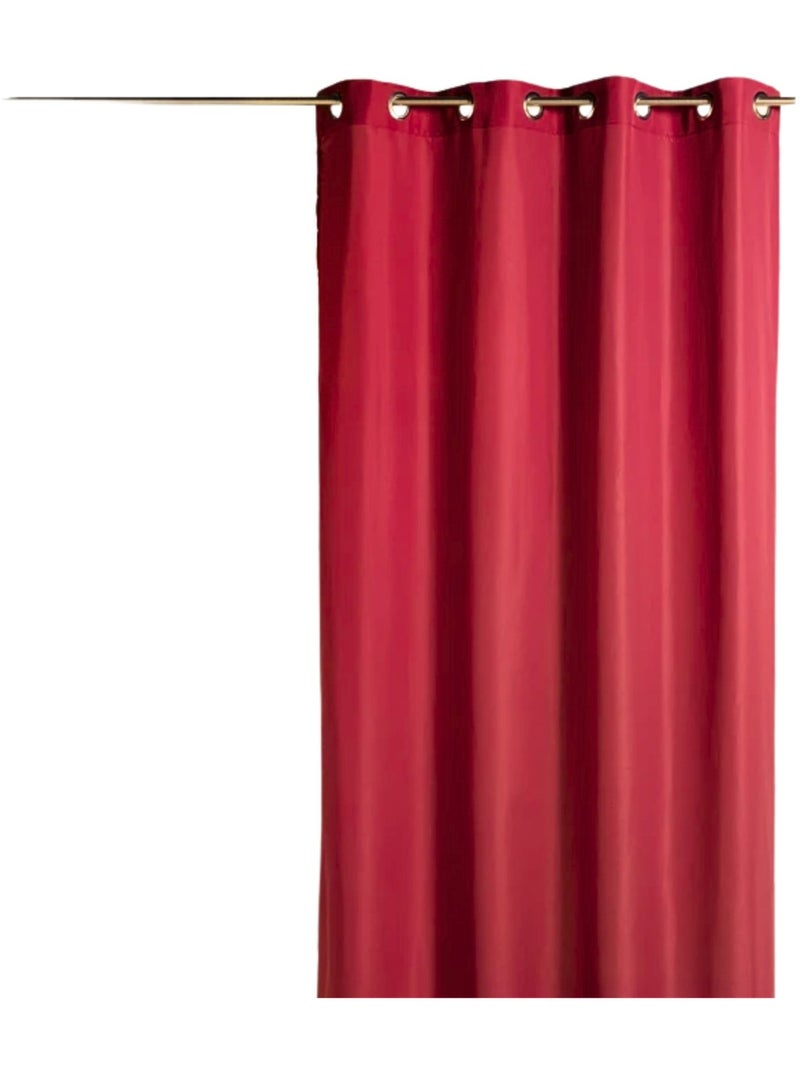 Cortina de microfibra lisa Rojo - Kiabi