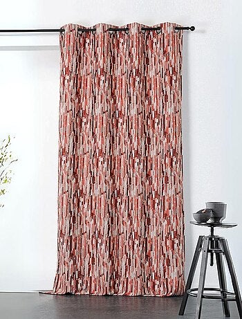 Cortina de mobiliario con impresiones abstractas