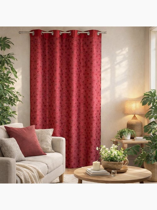 Cortina de mobiliario de shantung forrada fantasía - Kiabi