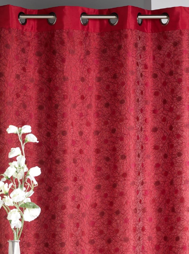Cortina de mobiliario de shantung forrada fantasía Rojo - Kiabi