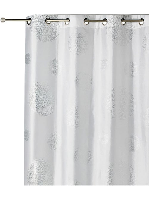 Cortina de mobiliario de tafetán estampada plata - Kiabi