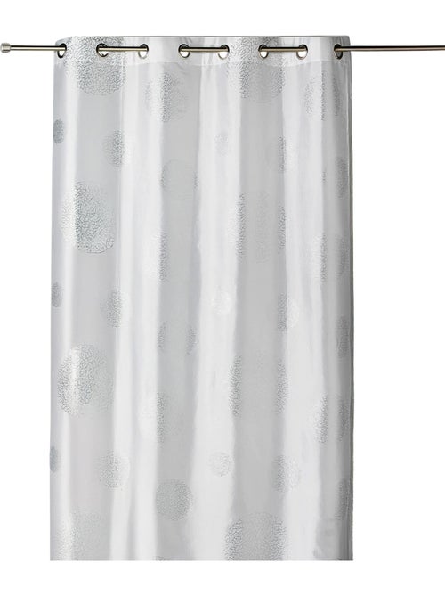 Cortina de mobiliario de tafetán estampada plata - Kiabi