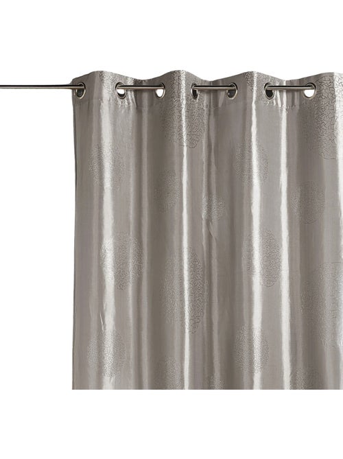 Cortina de mobiliario de tafetán estampada plata - Kiabi