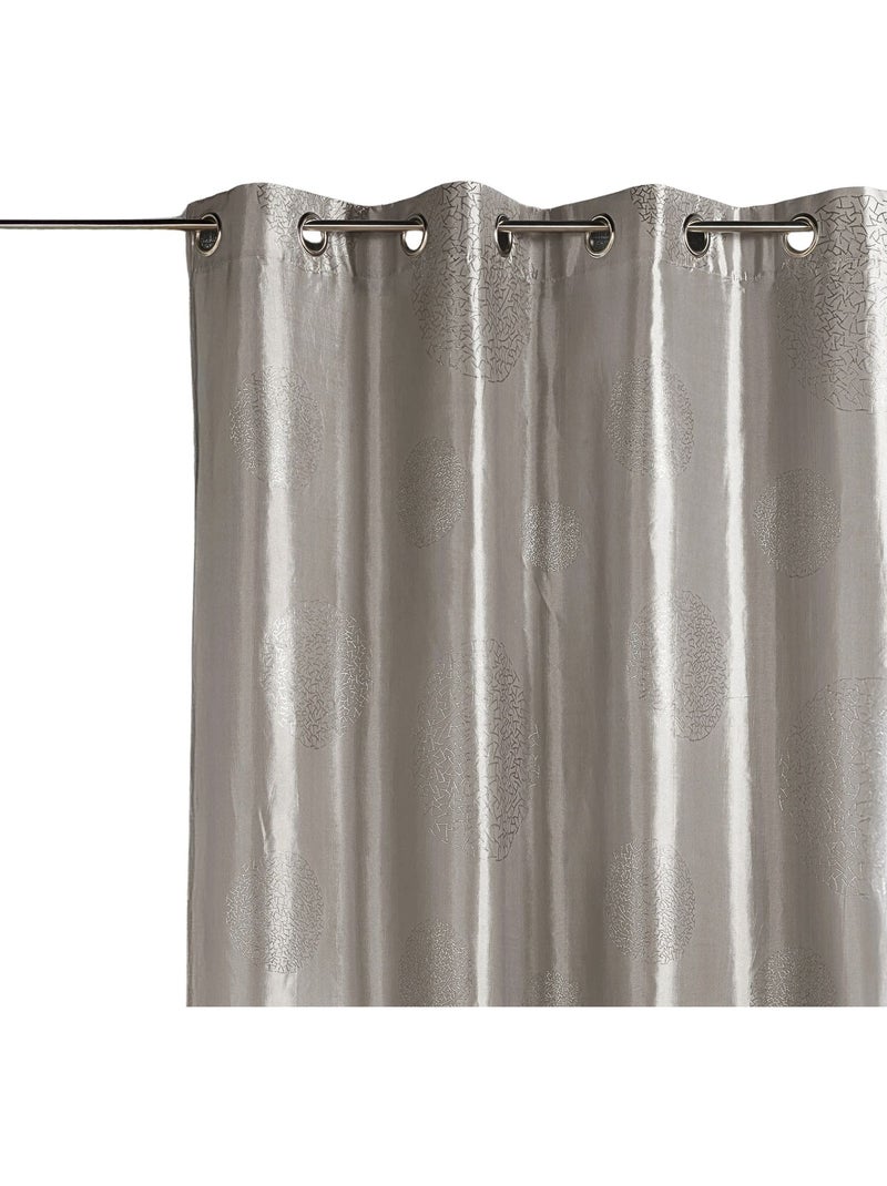 Cortina de mobiliario de tafetán estampada plata Gris claro - Kiabi