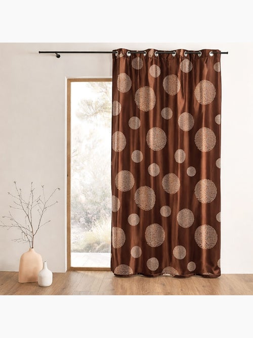 Cortina de mobiliario de tafetán estampada plata - Kiabi