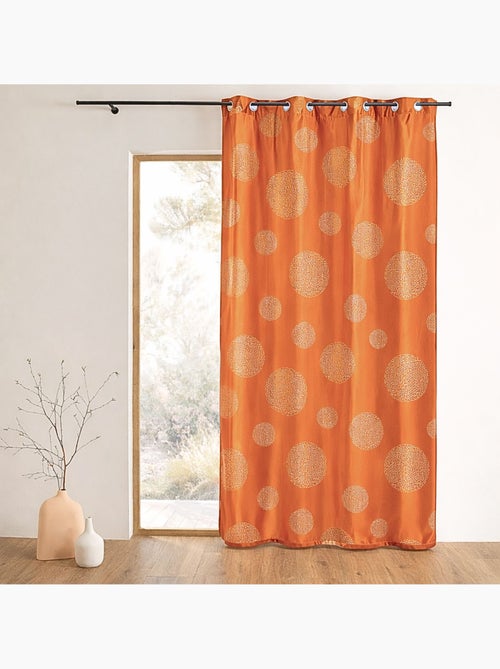 Cortina de mobiliario de tafetán estampada plata - Kiabi