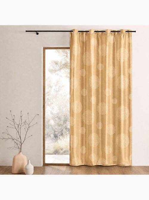 Cortina de mobiliario de tafetán estampada plata - Kiabi