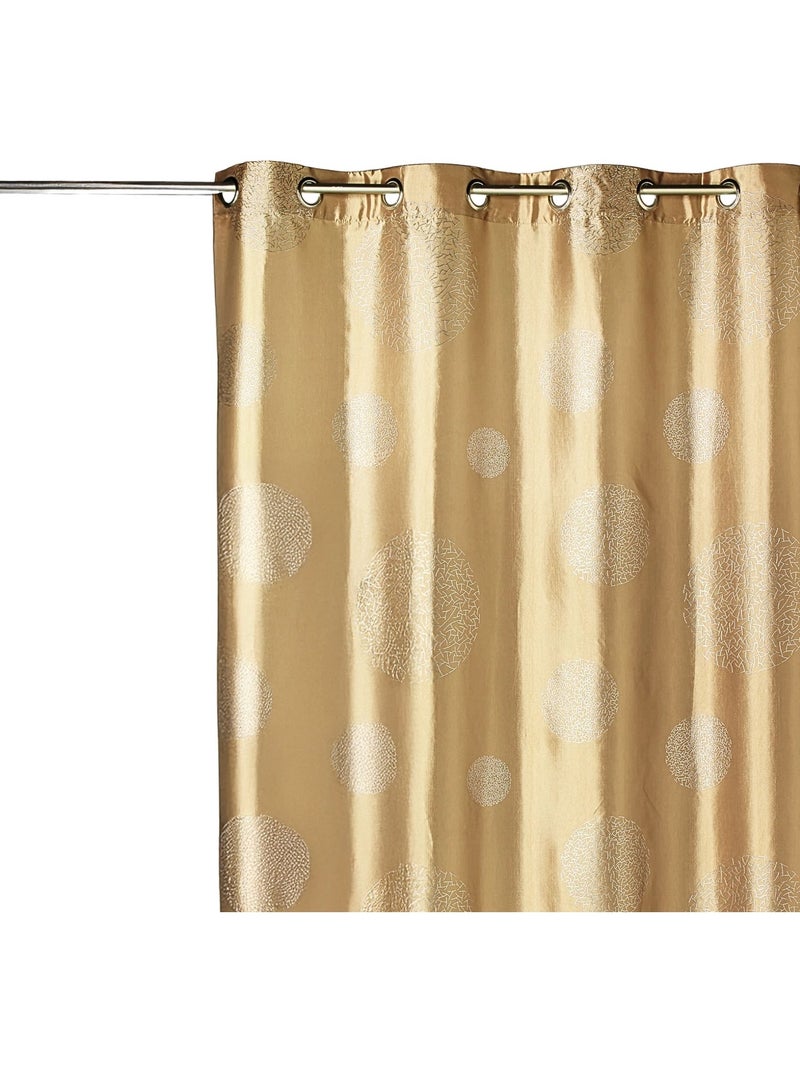 Cortina de mobiliario de tafetán estampada plata Taupe - Kiabi