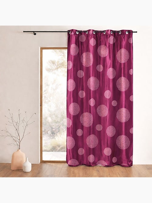 Cortina de mobiliario de tafetán estampada plata - Kiabi