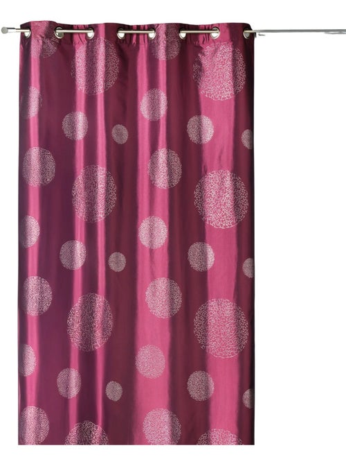 Cortina de mobiliario de tafetán estampada plata - Kiabi