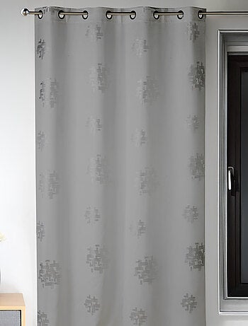 Cortina de mobiliario estampada motivos argentado