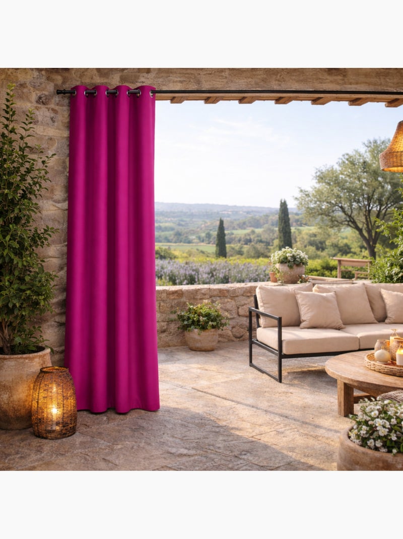 Cortina de mobiliario Lisa Outdoor Rosa fucsia - Kiabi