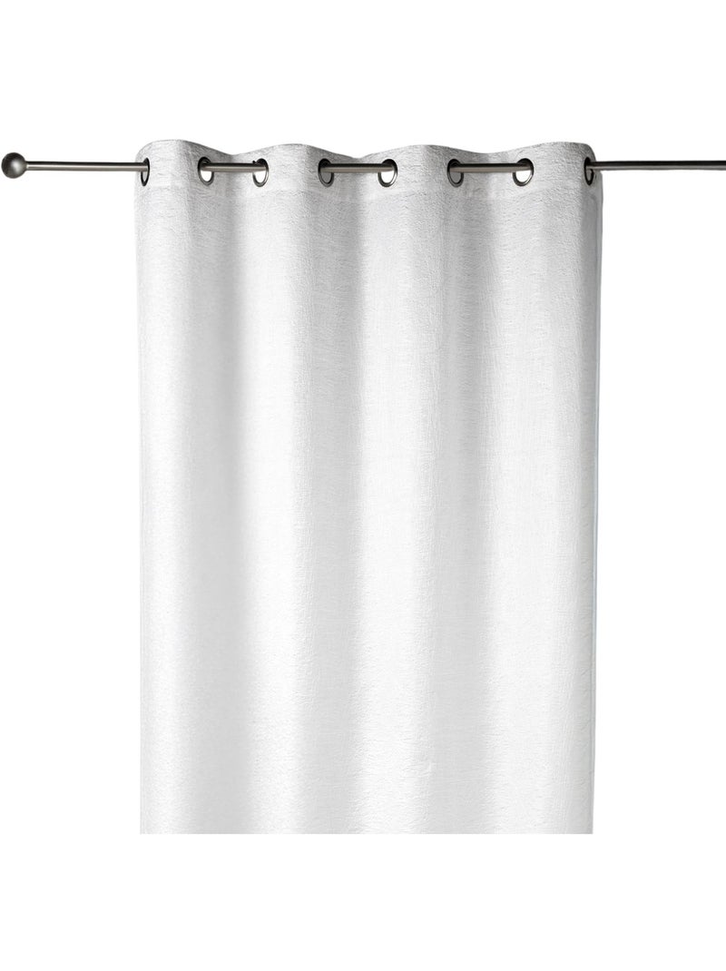 Cortina de mobiliario shantung bordada Blanco - Kiabi