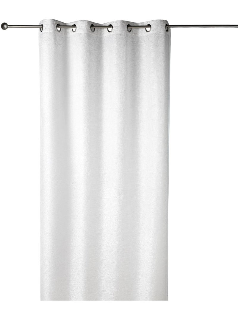 Cortina de mobiliario shantung bordada Blanco - Kiabi