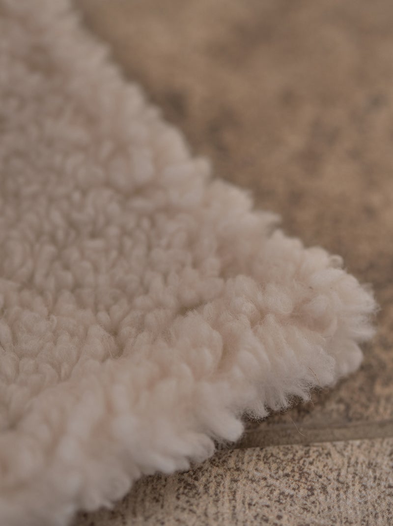 Cortina de montaña efecto piel de oveja Beige claro - Kiabi