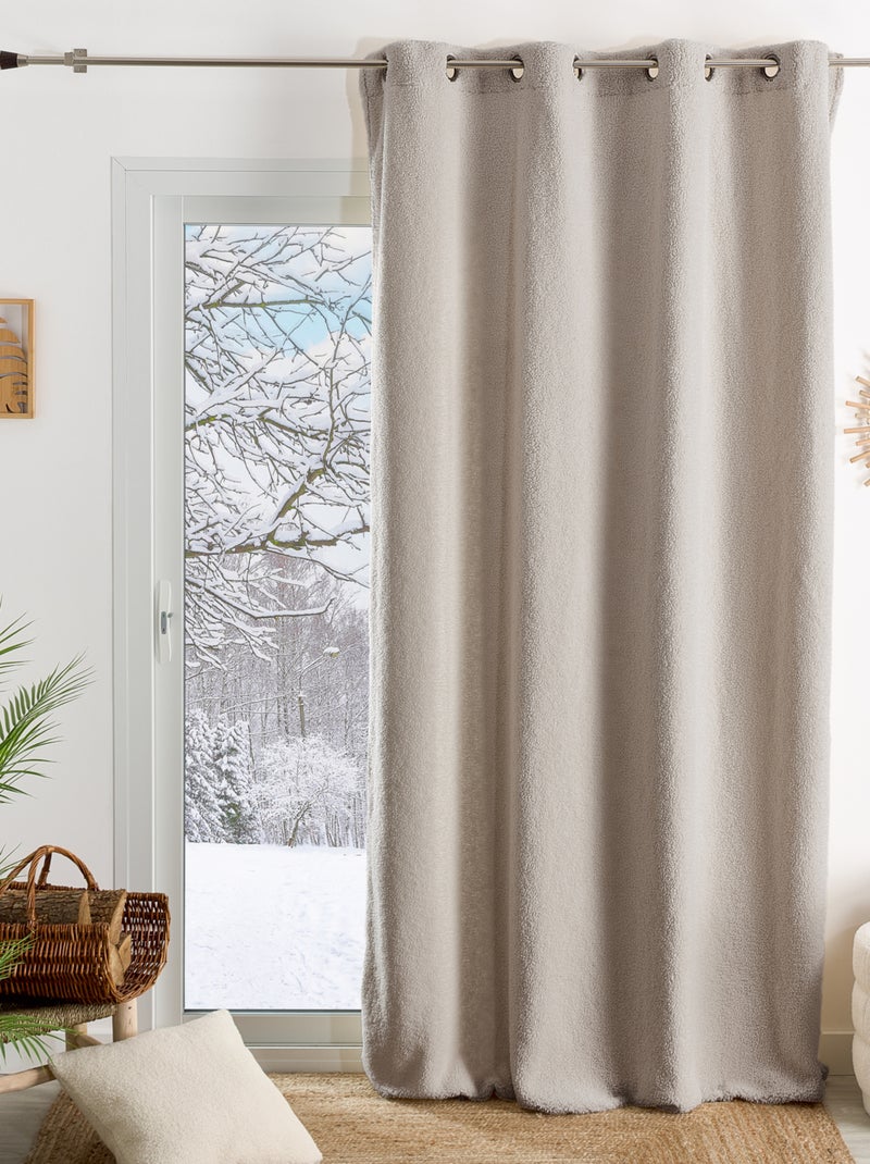Cortina de montaña efecto piel de oveja Beige claro - Kiabi