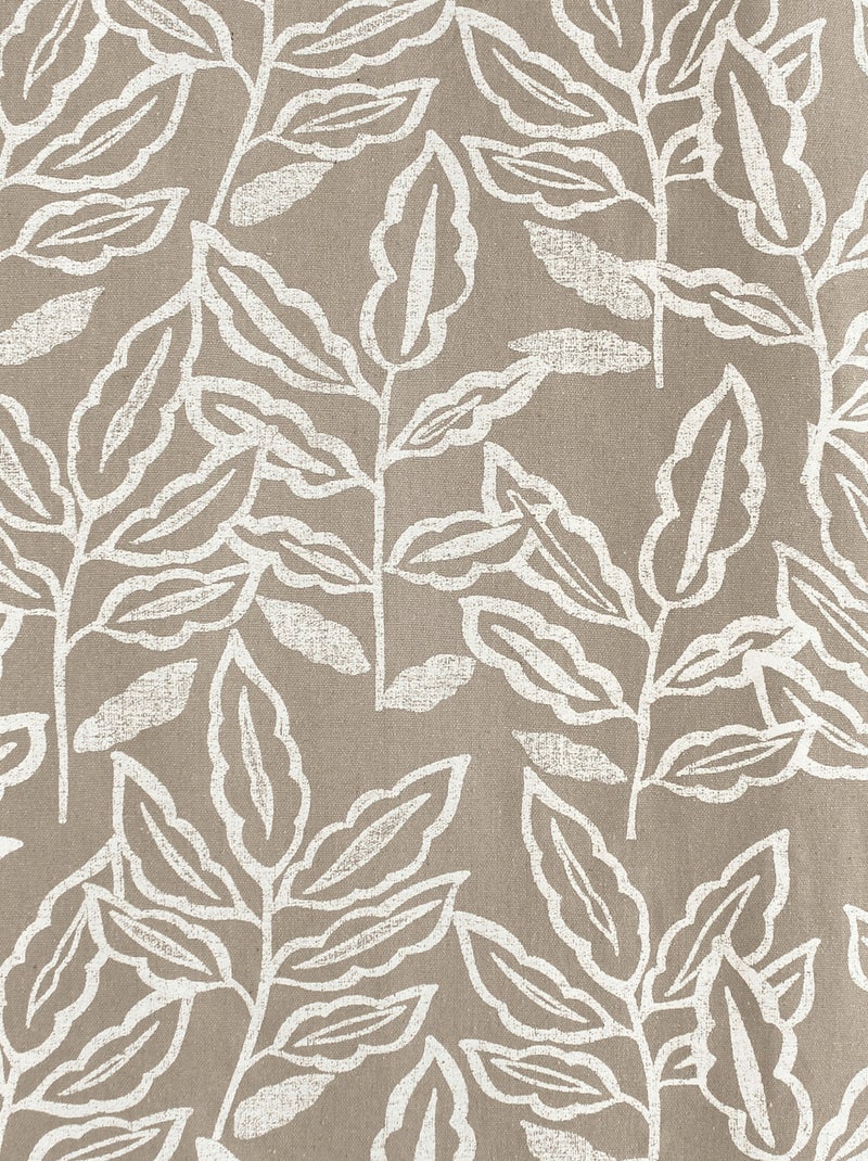 Cortina de ojales de algodón reciclado Chambray Madera natural - Kiabi