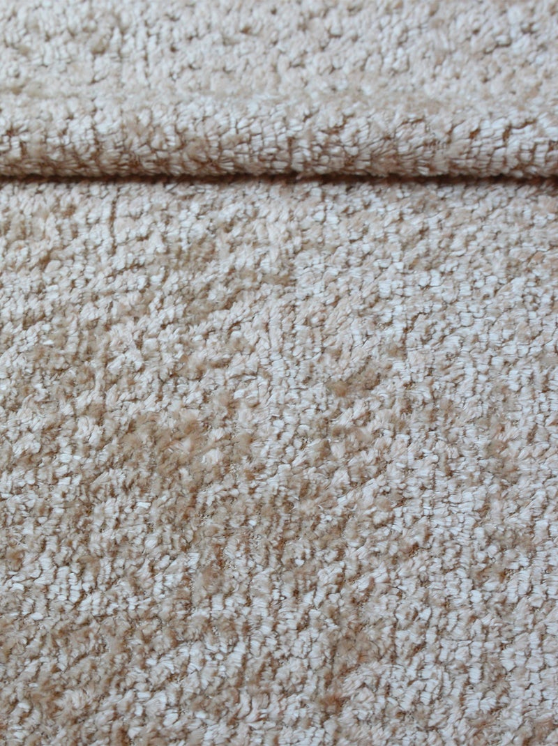Cortina de ojales de chenilla efecto felpa Beige - Kiabi