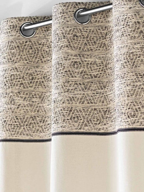 Cortina de ojales de jacquard Camalia Top - Kiabi Cortina de ojales de jacquard Camalia Top - Kiabi