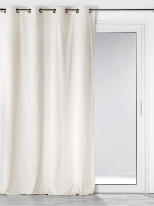 Cortina de ojales de pana lisa de color salvia informal - Kiabi