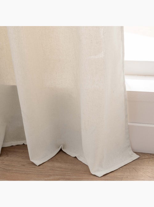 Cortina de ojales de polialgodón con remate floral y borlas - Kiabi