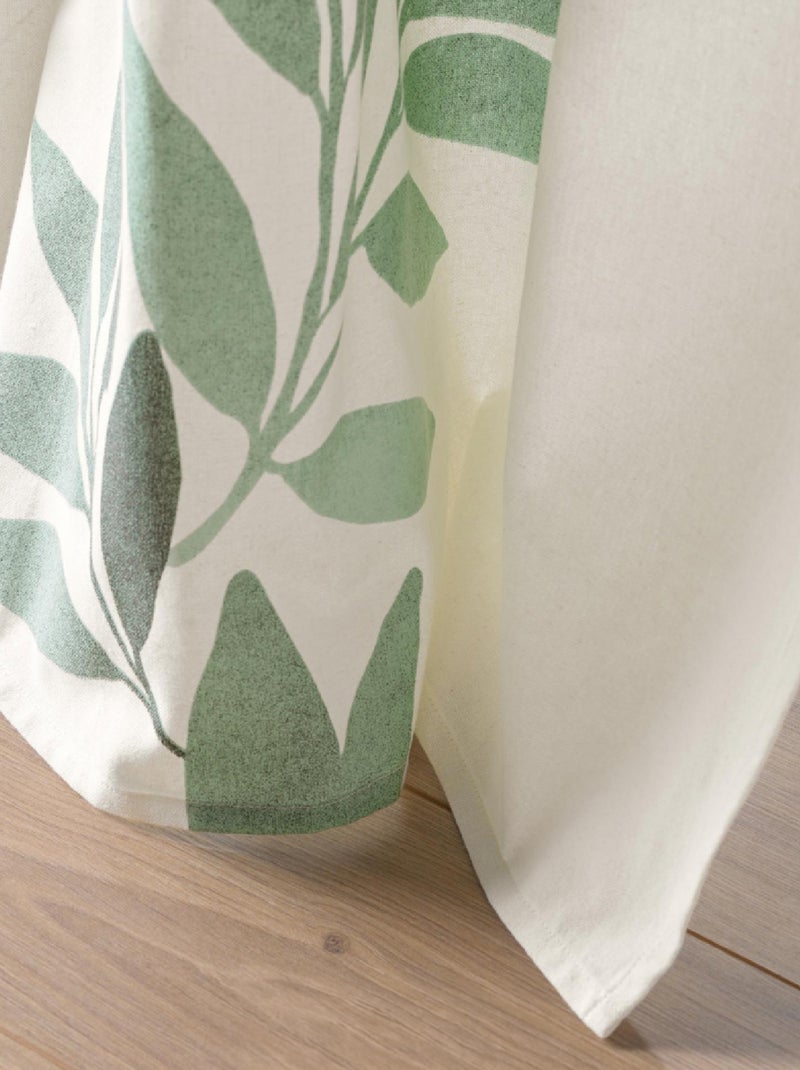 Cortina de ojales estampada Nymphea Madera natural - Kiabi