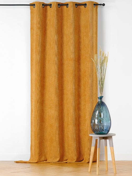 Cortina de Ojales Lisa con Efecto Jaspeado - Kiabi