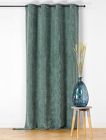 Cortina de Ojales Lisa con Efecto Jaspeado