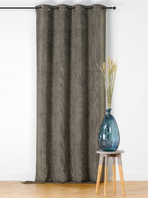 Cortina de Ojales Lisa con Efecto Jaspeado - Kiabi