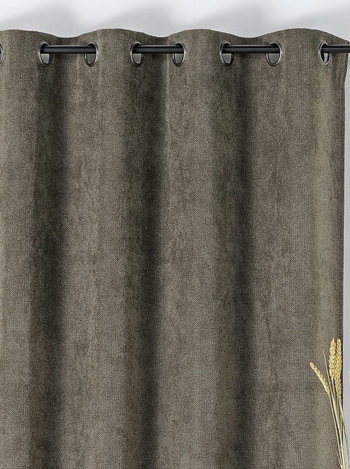 Cortina de Ojales Lisa con Efecto Jaspeado - Kiabi