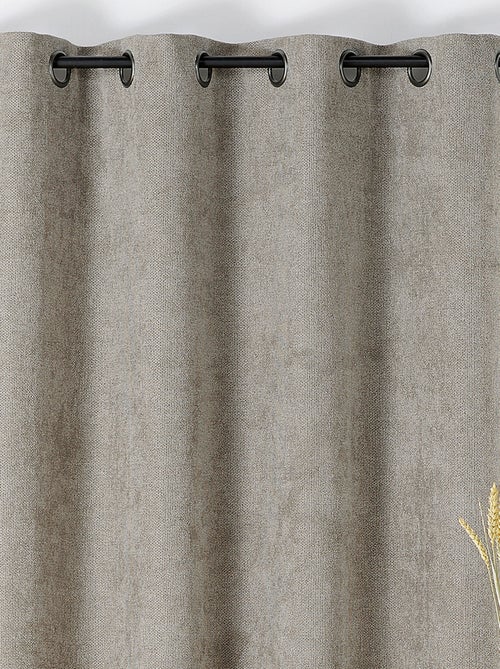 Cortina de Ojales Lisa con Efecto Jaspeado - Kiabi