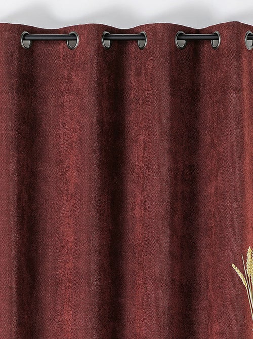 Cortina de Ojales Lisa con Efecto Jaspeado - Kiabi