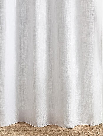 Cortina de ojales lisos en polialgodón y lino
