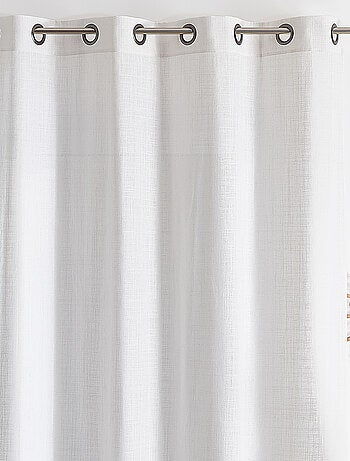 Cortina de ojales lisos en polialgodón y lino