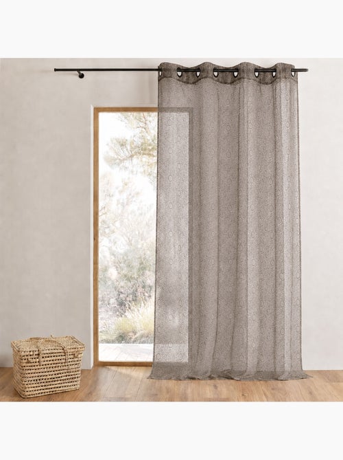 Cortina de organza bordada con motivos de burbujas - Kiabi Cortina de organza bordada con motivos de burbujas - Kiabi