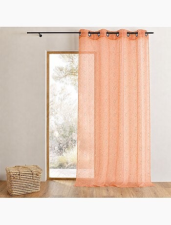 Cortina de organza bordada con motivos de burbujas