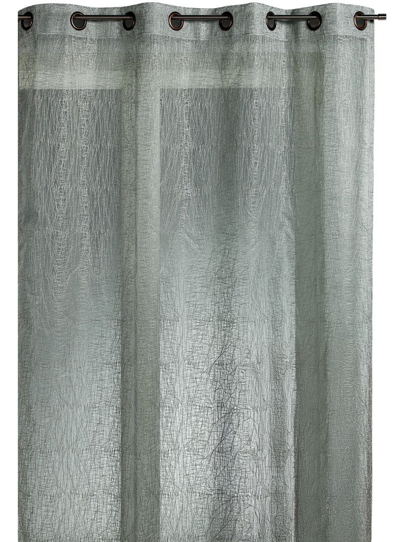 Cortina de organza bordada, lista para colocar Gris claro - Kiabi