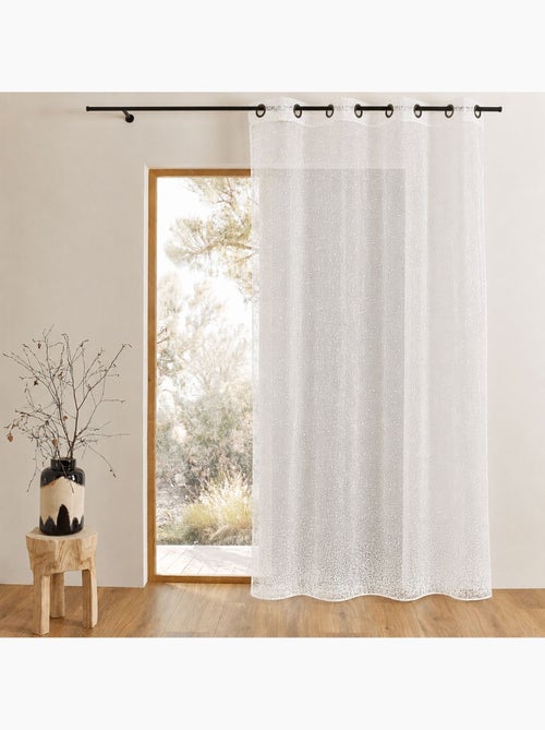 Cortina de organza calada con motivos bordados - Kiabi