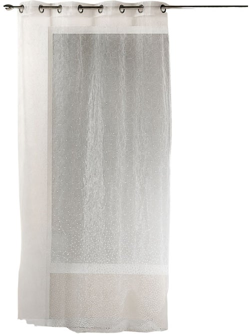 Cortina de organza calada con motivos bordados - Kiabi