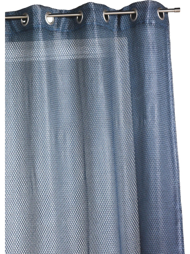 Cortina de organza con efecto de malla Azul - Kiabi