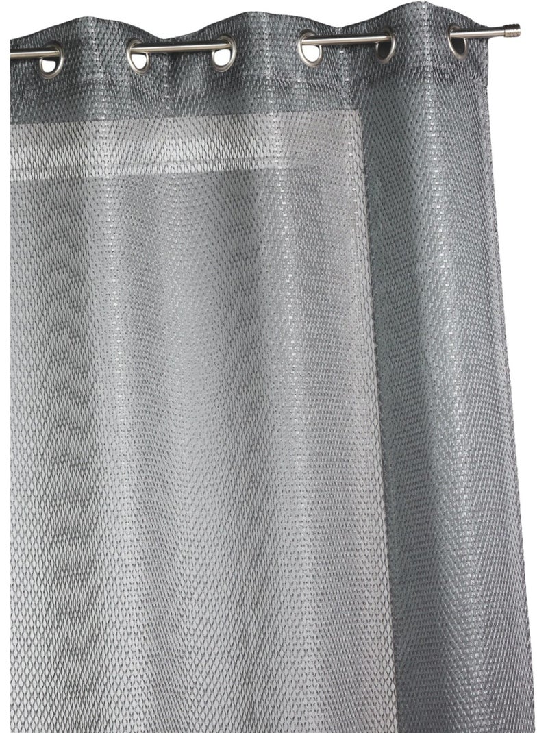 Cortina de organza con efecto de malla Gris claro - Kiabi