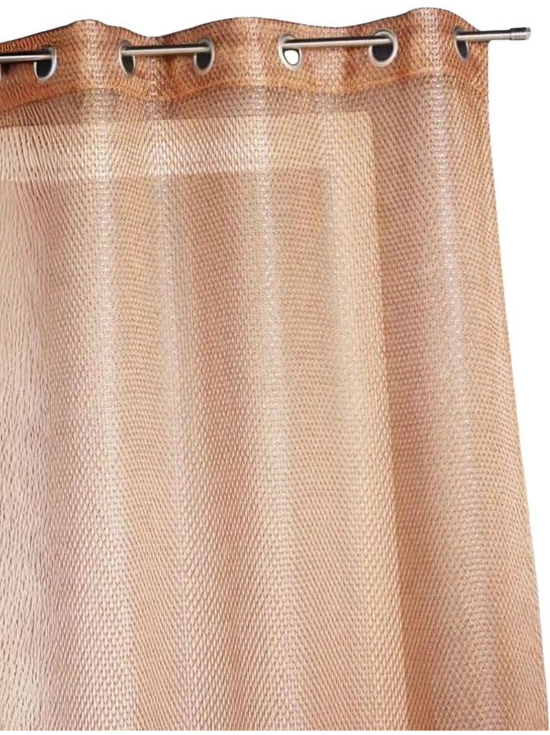 Cortina de organza con efecto de malla Terracota - Kiabi