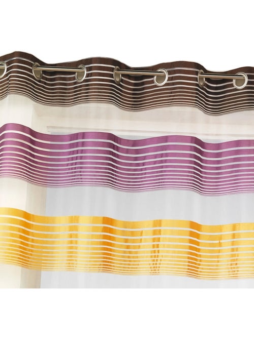 Cortina de organza con finas rayas horizontales de colores - Kiabi Cortina de organza con finas rayas horizontales de colores - Kiabi