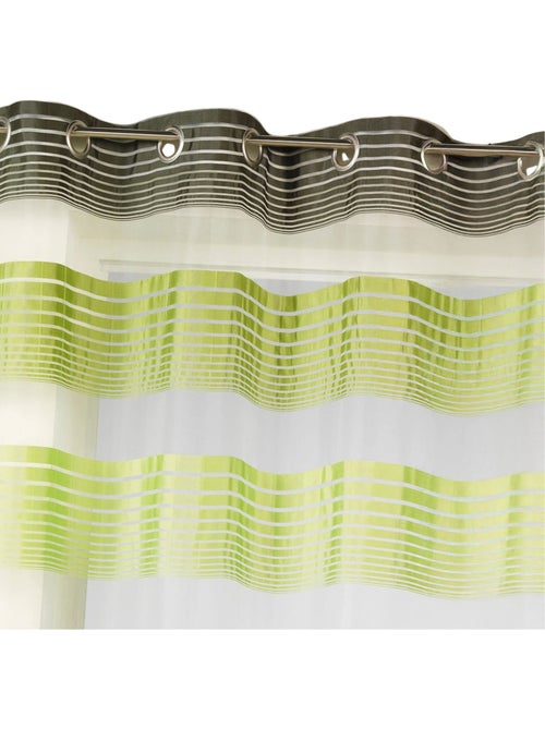 Cortina de organza con finas rayas horizontales de colores - Kiabi Cortina de organza con finas rayas horizontales de colores - Kiabi